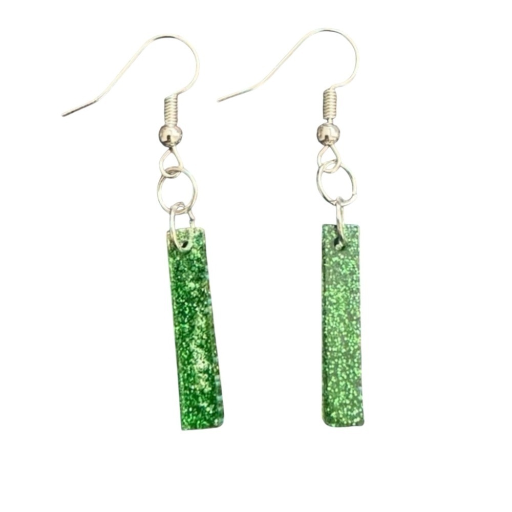 Resin Sparkle Earrings - Picture 2 of 6